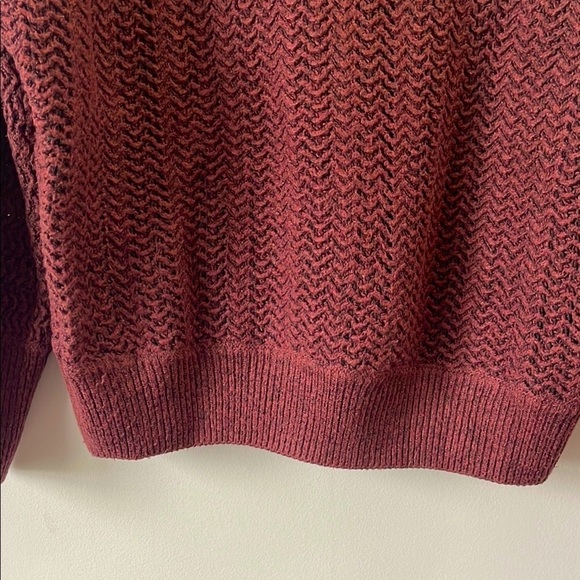 Red Crew Neck Sweater with Soft Knit Texture - Picture 6 of 9
